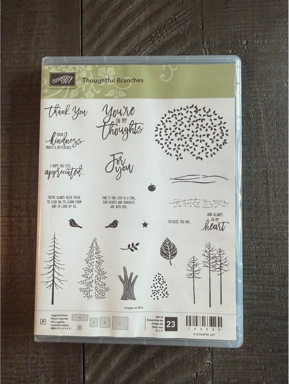 Stampin’ Up Thoughtful Branches stamp set with die cuts